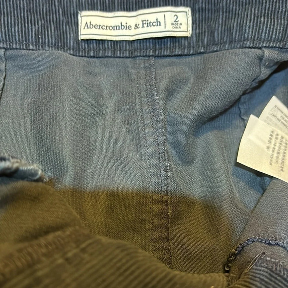 Abercrombie & Fitch Navy Corduroy Mini Skirt Size 2 - Picture 5 of 7